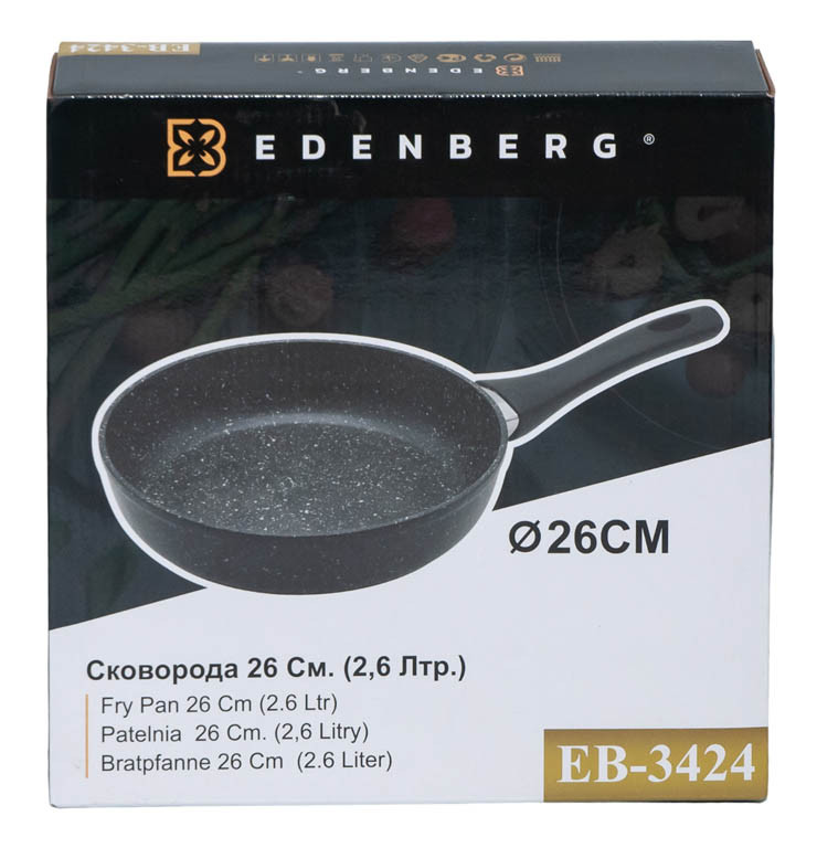 EB-3424 Сковорідка Мармурове Покриття 26 см. - Зображення 2