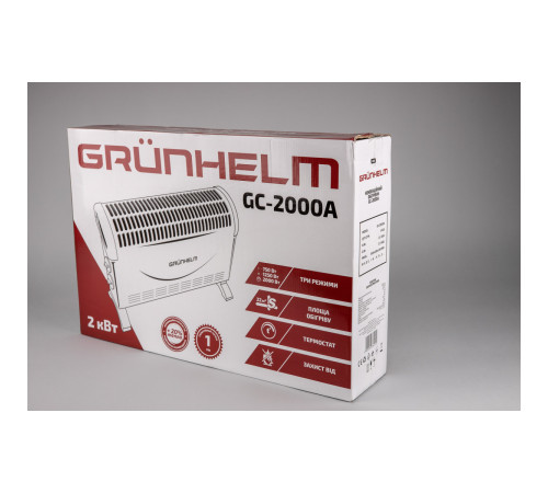Конвекторний обігрівач Grunhelm GC-2000A - Зображення 2