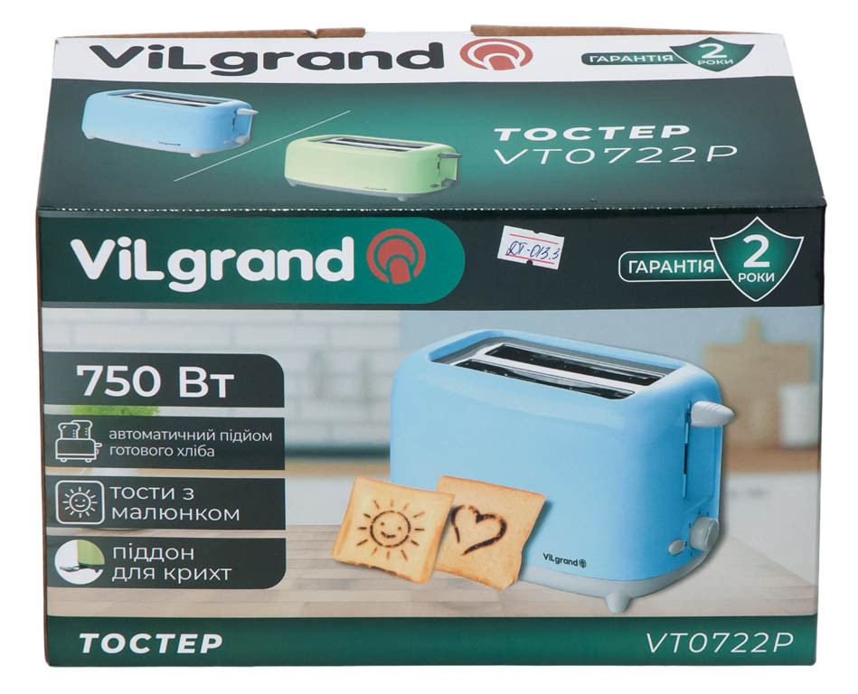 Тостер VILGRAND VT0722P - Зображення 2