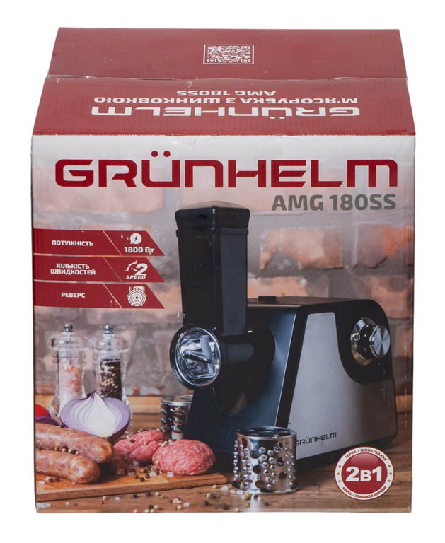 М'ясорубка Grunhelm AMG180SS - Зображення 2