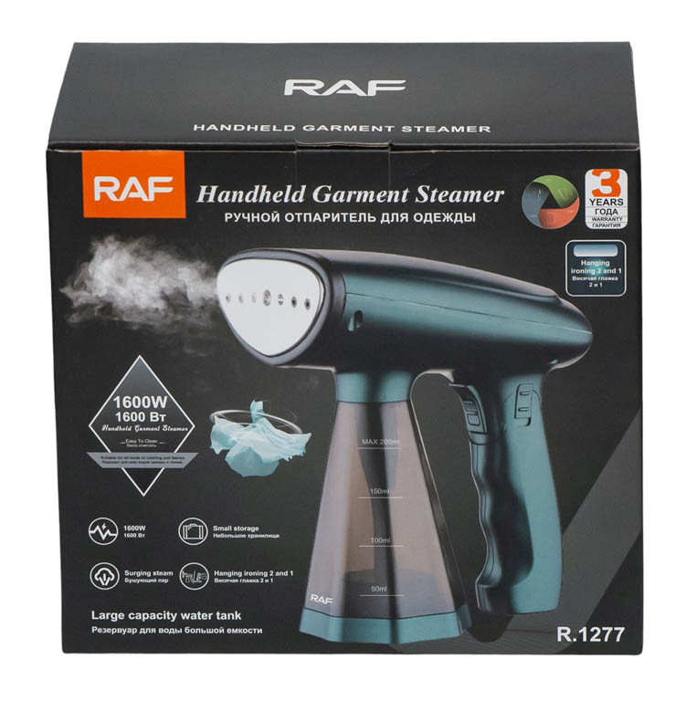 Відпарювач ручний для одягу 1600 W RAF R.1277 - Зображення 2