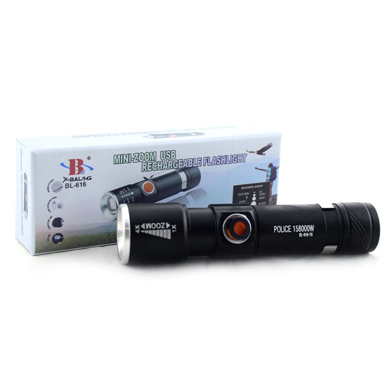 Ліхтарик Bailong BL-616-T6 USB - Зображення 2